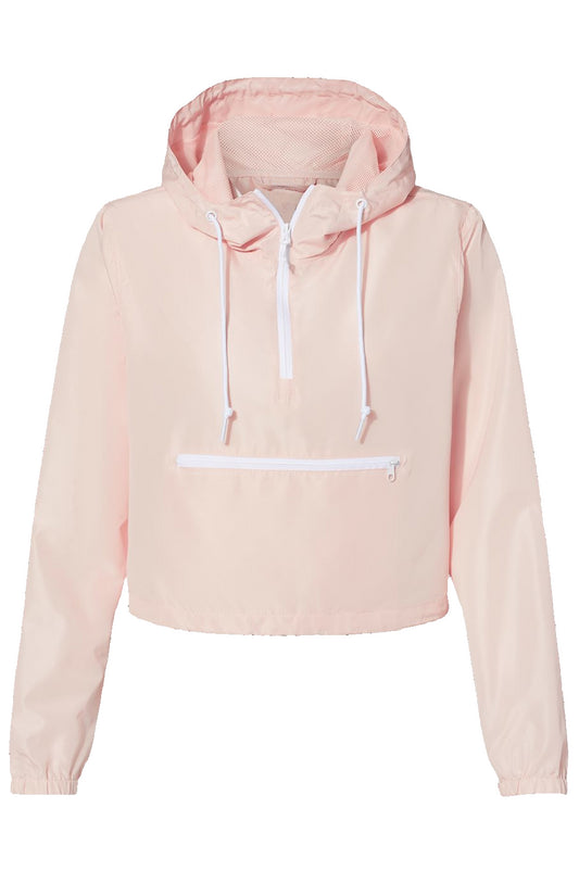 Women's Lightweight Pullover Crop Windbreaker